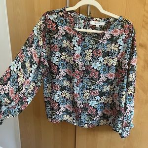 Loft Floral Bouquet Blouse Size M